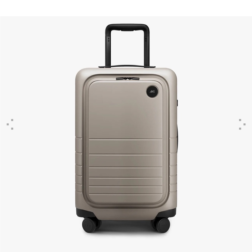 Monos Carry-On Pro Desert Taupe 22” Spinner Suitcase w/ Laptop Sleeve